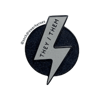 sockdrawerheroes trans nonbinary pronouns theythem Sticker