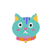 Blue Cat Sticker by ardhemis
