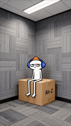 Ah-Z Unbothered & Bored in Liminal Office Room | A