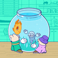 Globkins underwater aquarium fish tank fishbowl GIF