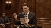 james franco ham and pineapple pizza GIF by Saturday Night Live