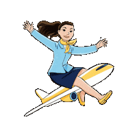 azafatahipoxica plane crew avion volar Sticker