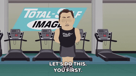sales treadmill GIF by South Park 