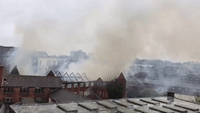 Abandoned Warehouse in Walsall Collapses in Fire
