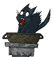 cinicgames cat halloween scary the wardrobe Sticker