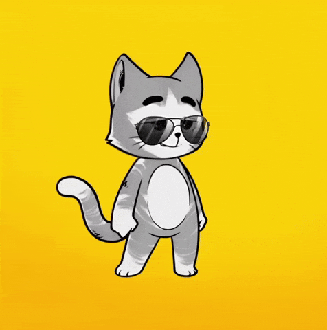 HeroGalaxyNFT cat hello wave kitty GIF