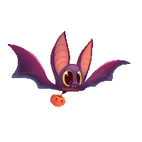 Bat Flying Halloween Sticker by Hooray Studios