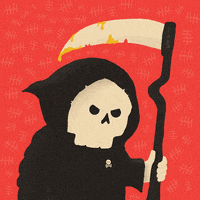 Grim Reaper Skull GIF