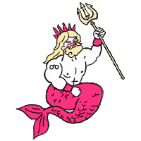 Merman Sticker by Nudlavirkid