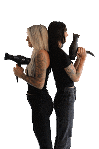 hechenbergermhair hairdresser friseur hairspray dryer Sticker