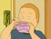 king of the hill eating GIF