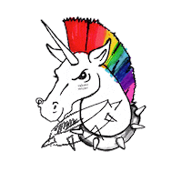 Friendlyunicorn unicorn fu friendly fufufu Sticker