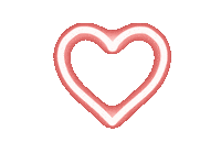 yuruneon heart red like neon Sticker
