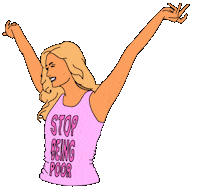 Stop Being Poor Paris Hilton Sticker by 1900BADDEST
