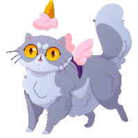 ngouaines cat cute mood cloud Sticker