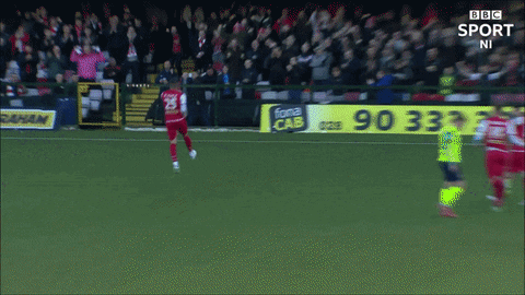 Celebrating Well Done GIF by Cliftonville Football Club