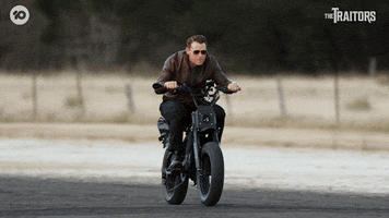 Challenge Motorbike GIF by The Traitors Australia