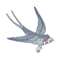 bird flying Sticker by Lakor Soulwear
