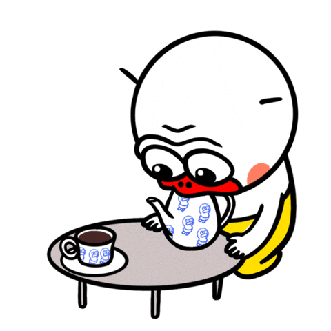 Coffee 커피 Sticker by kwaesam