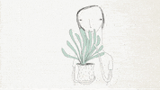 girl plant GIF
