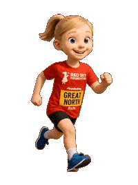 RedSkyFoundation heart sticker charity runner Sticker