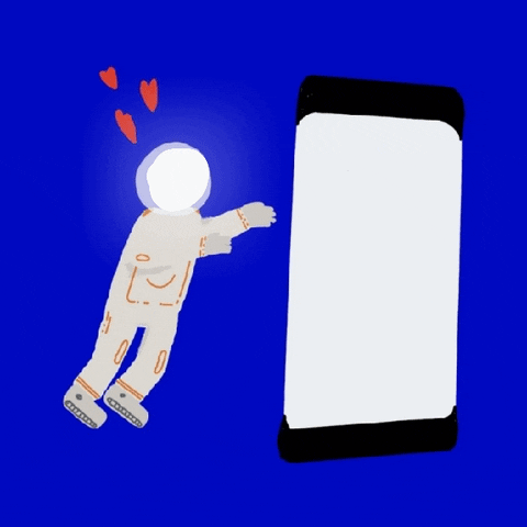 samsungmobile blue space man glitter GIF
