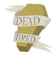 Tired Halloween Sticker