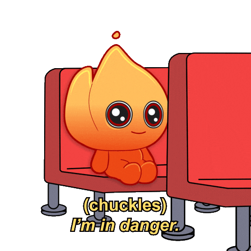 Nervous Oh No Sticker by Playember