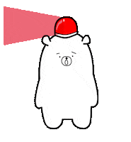 warn Sticker by Shiny bear