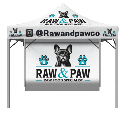 Dog Food Pet Store Sticker by Raw And Paw Co