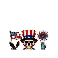 Independence Day Halloween Sticker