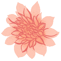 Blooming Orange Flower Sticker
