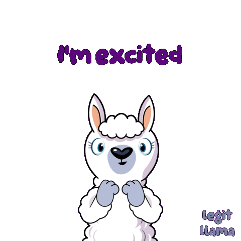 Sheep Im Excited Sticker by VeeFriends