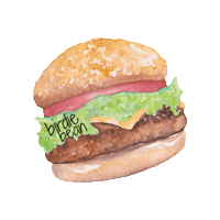 Burger Sticker by Birdie Bean