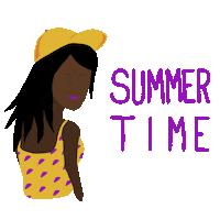 Summer Time Girl Sticker