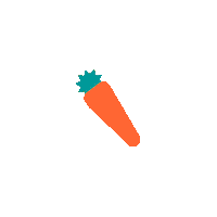 Rabbit Carrot Sticker by Presto Universe