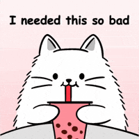 Treating Myself Bubble Tea GIF by MESA My Emotional Support Animal