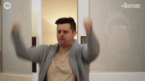 Happy Boom GIF by The Traitors Australia
