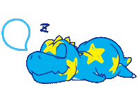 ASOBISKI sleepy goodnight dinosaur zzz Sticker