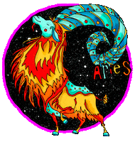 maddieillustration zodiac horoscope aries maddieillustration Sticker