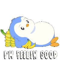 Feel Good Eating Sticker by Pudgy Penguins