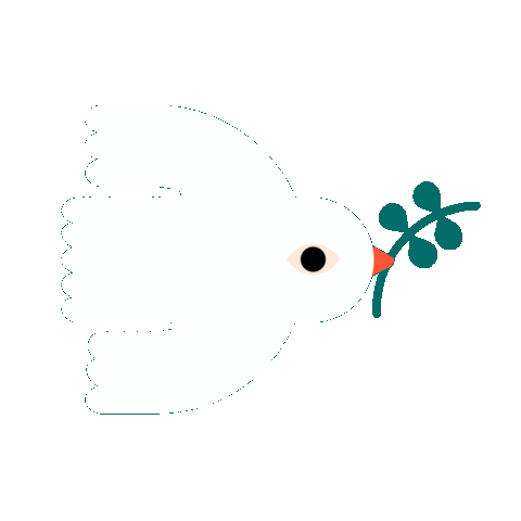 Peace Dove Sticker by Kamino vzw