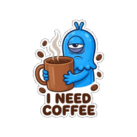 Tired Coffee Sticker by Momo & Tulus