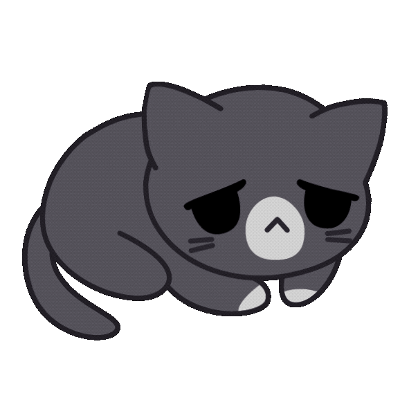 sad cat Sticker by HyperBeard