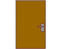 surprised open door Sticker