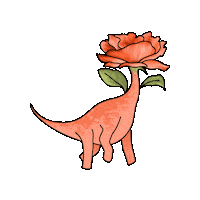 dinoflower kawaii rose dinosaur dino Sticker