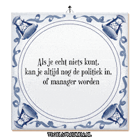 Manager Wijsheid Sticker by Tegelspreuken.nl
