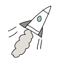 rocket rocketship Sticker by Lowi
