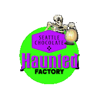 Haunted House Halloween Sticker by Seattle Chocolate