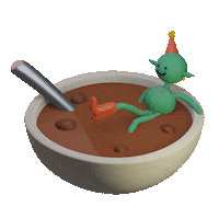 3D Dinner Sticker by Billy Budgen